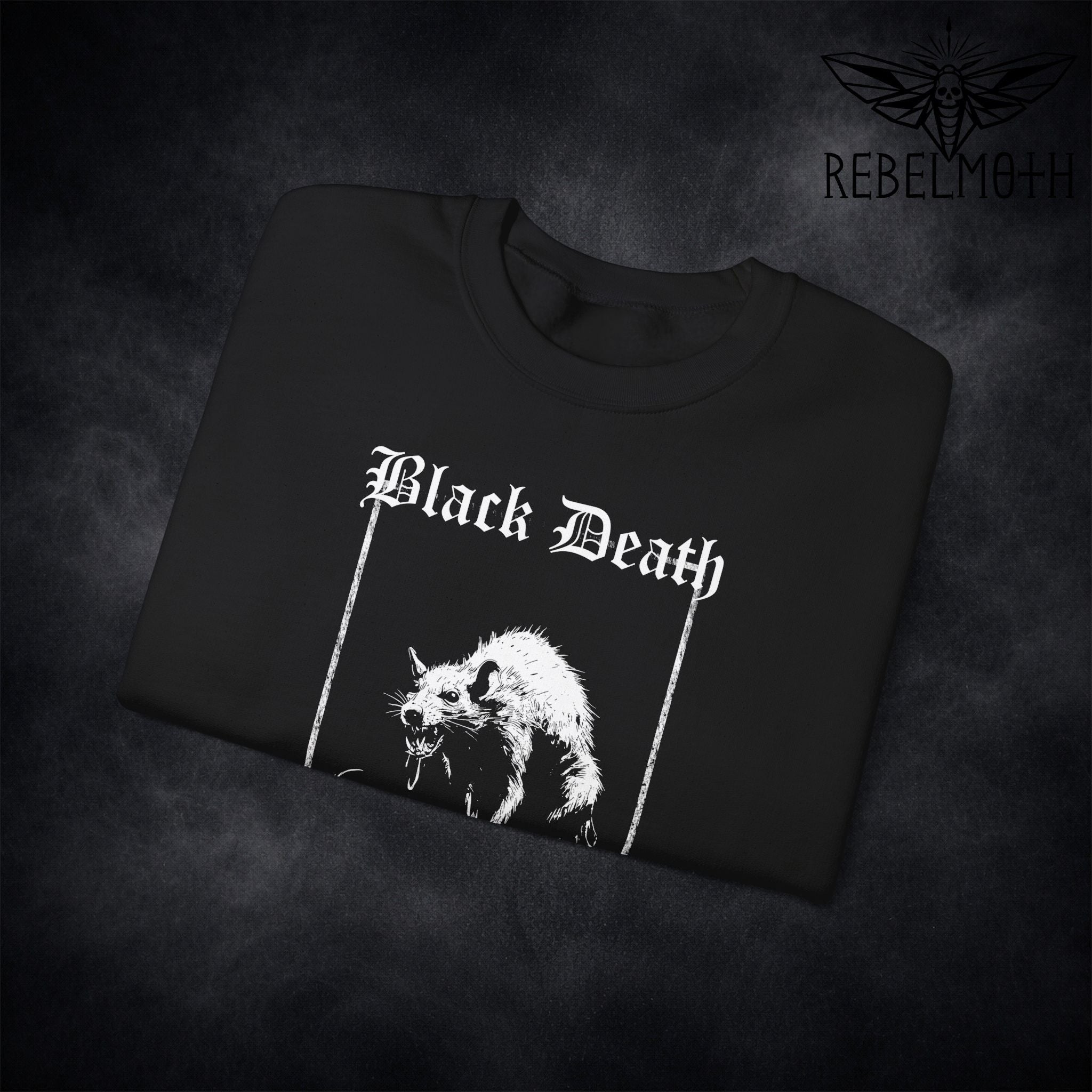 Black Death European Tour Sweatshirt – Plague Rat Goth Crewneck