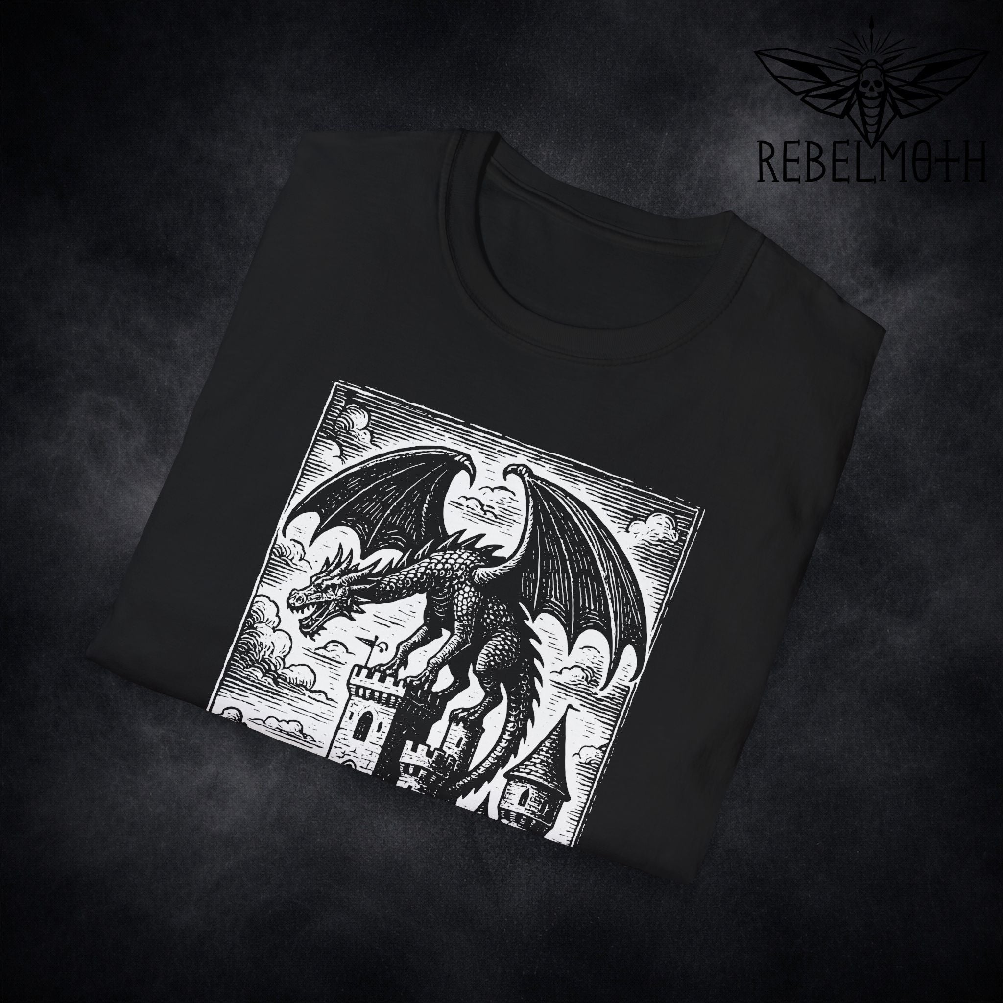 Medieval Dragon Castle T-Shirt