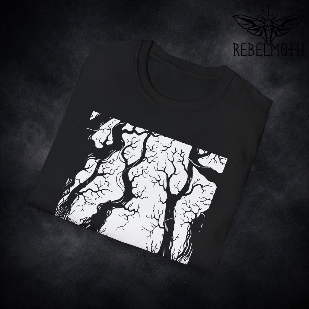 Mystic Forest Trees T-Shirt – Dark Goth Graphic Tee