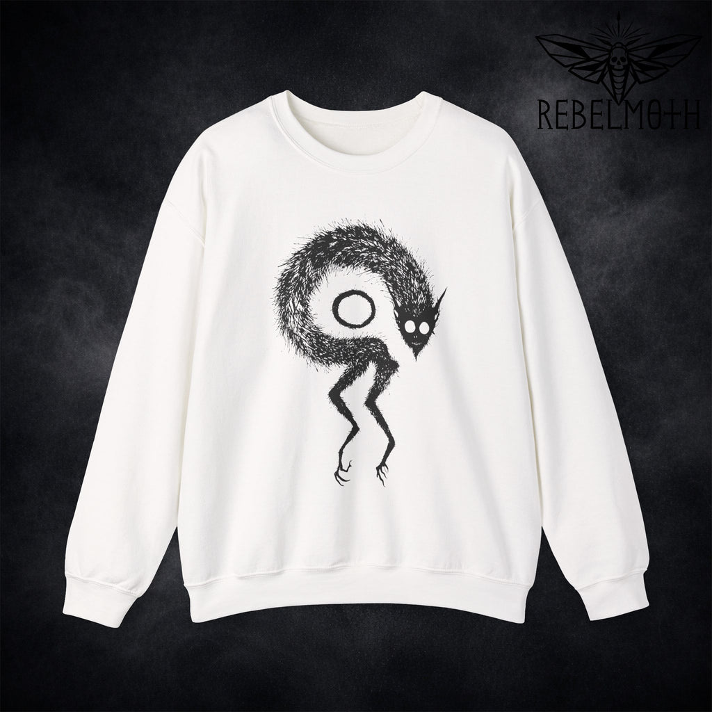 Goth Monster Sweatshirt – Weird Demon Graphic Crewneck