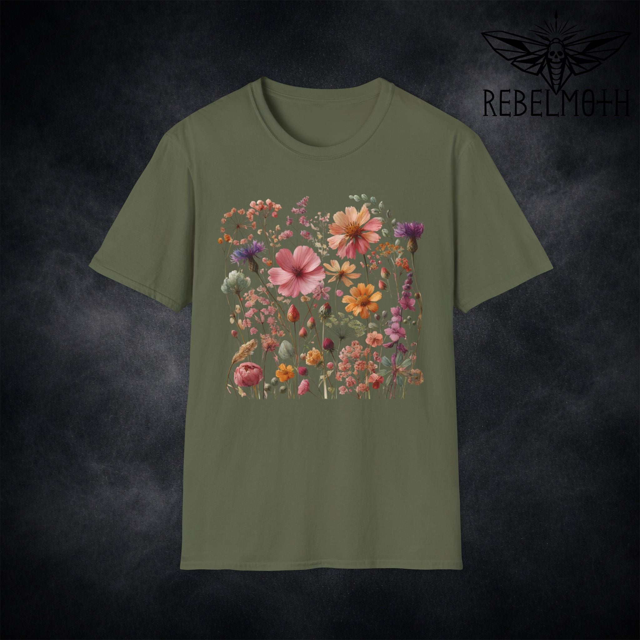 Wildflower T-Shirt – Soft Goth Nature Graphic Tee
