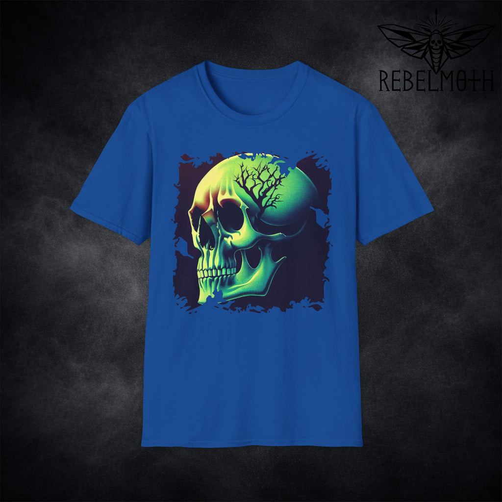 Neon Skull T-Shirt – Cyber Goth Dark Graphic Tee