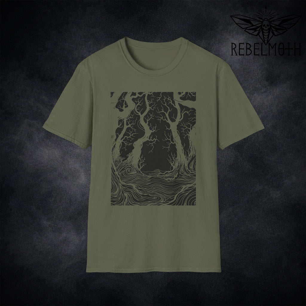 Mystic Forest Trees T-Shirt – Dark Goth Graphic Tee