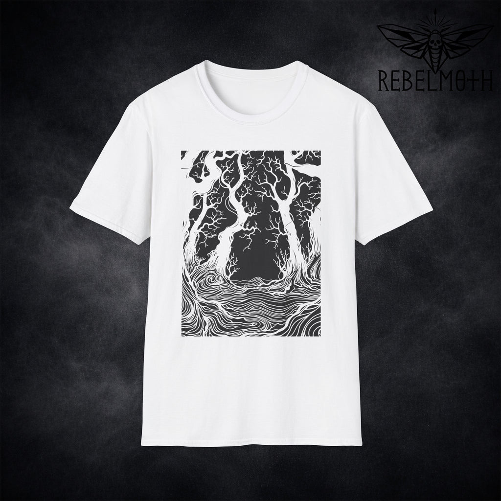 Mystic Forest Trees T-Shirt – Dark Goth Graphic Tee