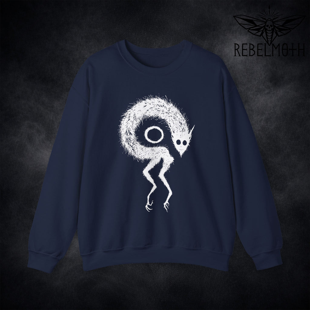 Goth Monster Sweatshirt – Weird Demon Graphic Crewneck