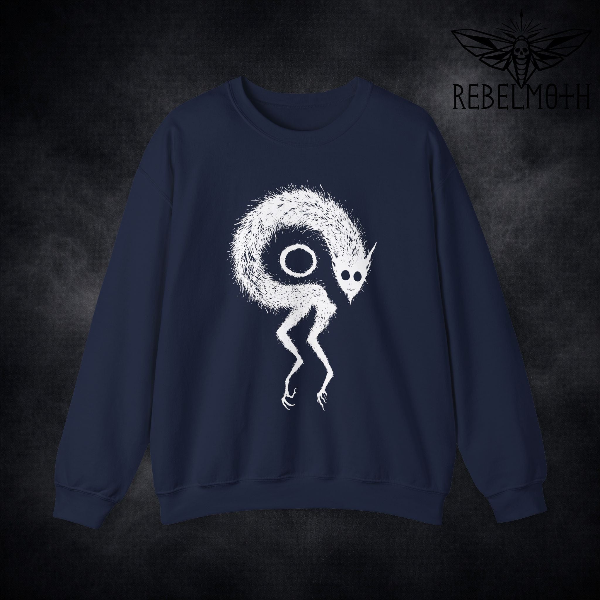 Goth Monster Sweatshirt – Weird Demon Graphic Crewneck