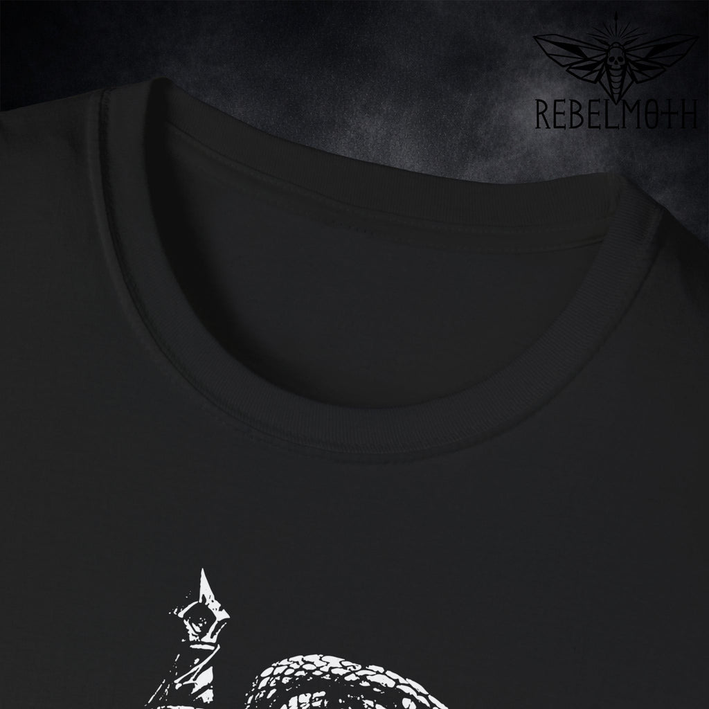 Snake & Dagger T-Shirt – Gothic Serpent Blade Tee