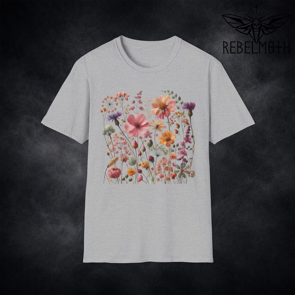 Wildflower T-Shirt – Soft Goth Nature Graphic Tee