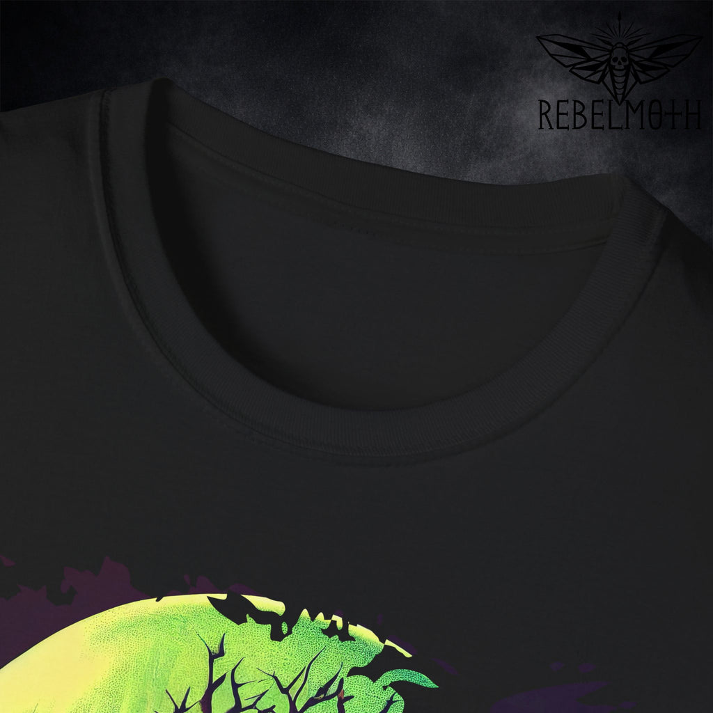 Neon Skull T-Shirt – Cyber Goth Dark Graphic Tee