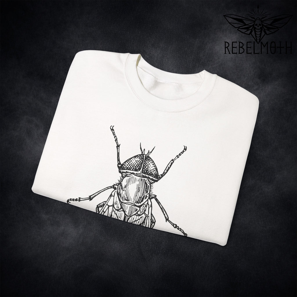 House Fly Insect Sweatshirt – Vintage Bug Goth Crewneck