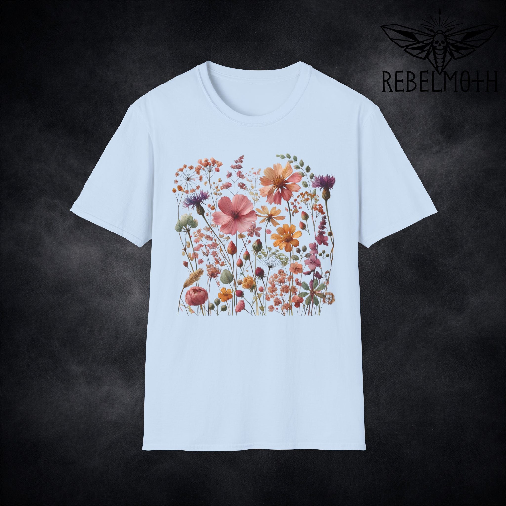 Wildflower T-Shirt – Soft Goth Nature Graphic Tee