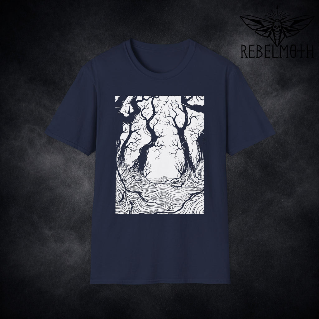 Mystic Forest Trees T-Shirt – Dark Goth Graphic Tee