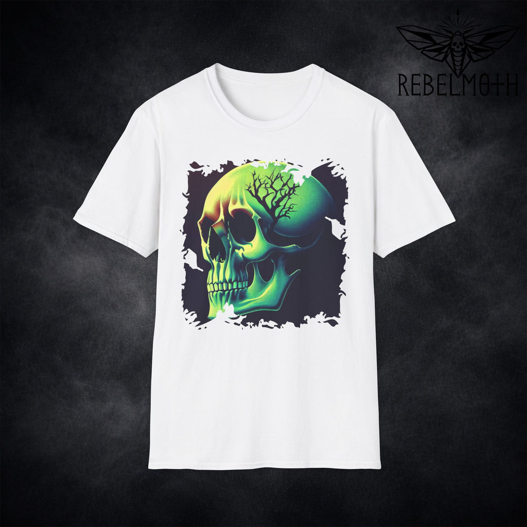 Neon Skull T-Shirt – Cyber Goth Dark Graphic Tee
