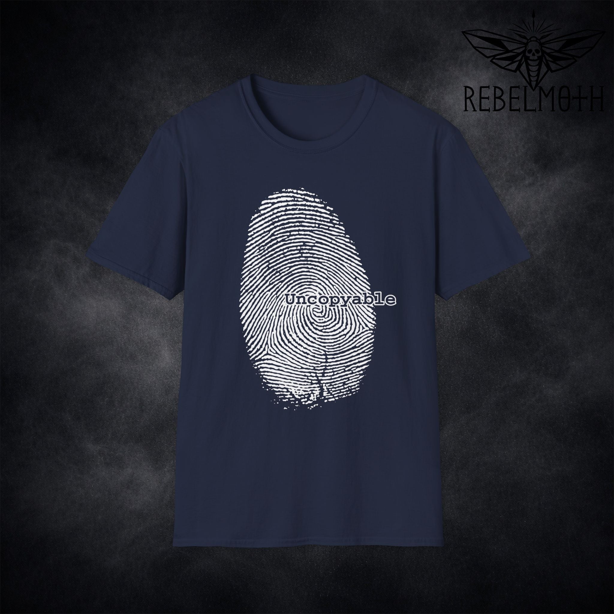 Fingerprint Grunge T-Shirt – Uncopyable Alt Graphic Tee