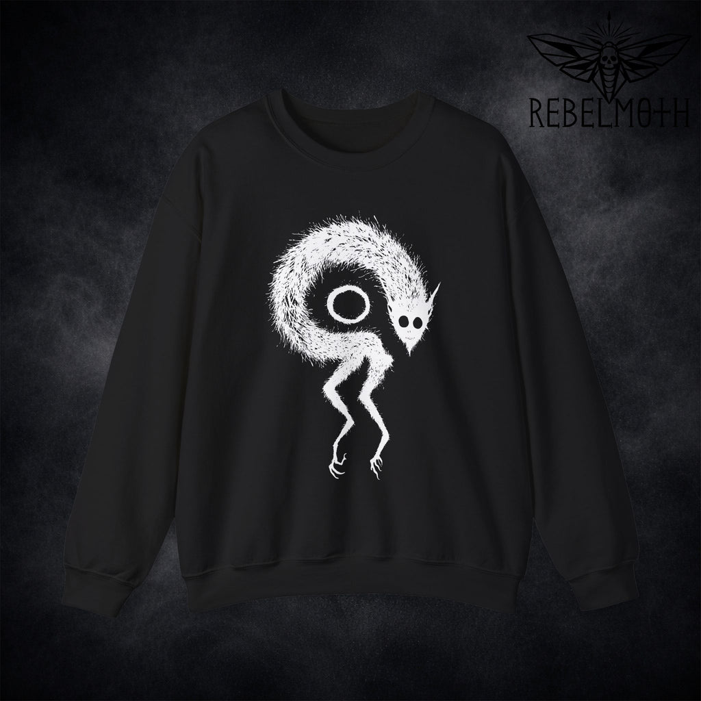 Goth Monster Sweatshirt – Weird Demon Graphic Crewneck