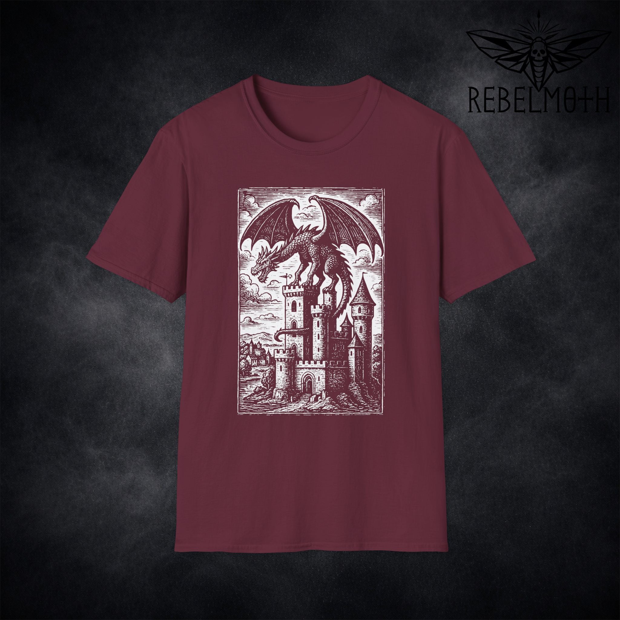 Medieval Dragon Castle T-Shirt
