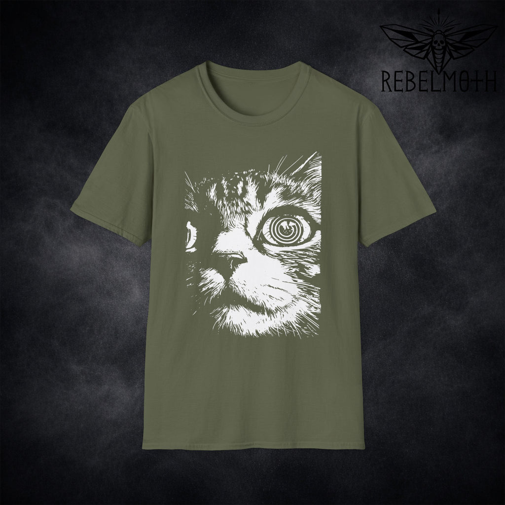 Psychedelic Cat T-Shirt – Trippy Graphic Tee