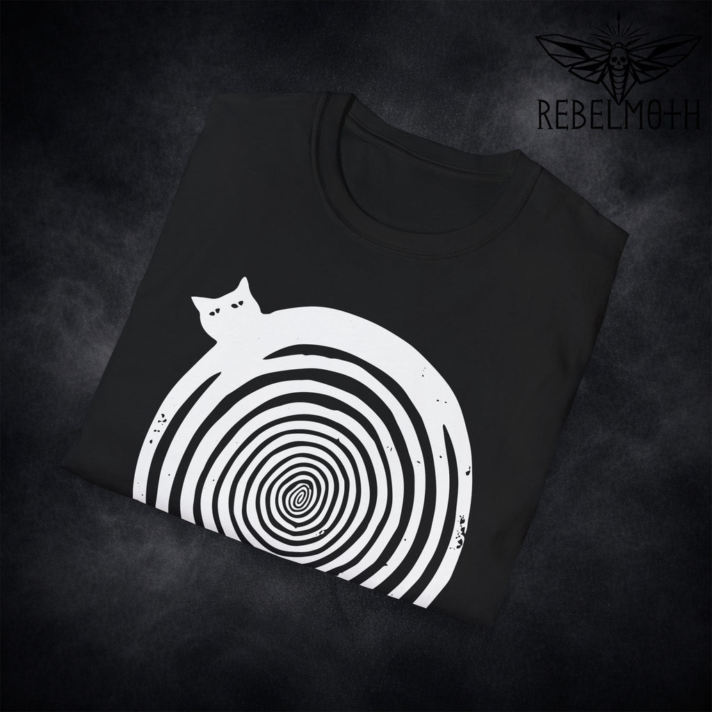 Hypnotic Cat T-Shirt - You Shall Obey Graphic Tee