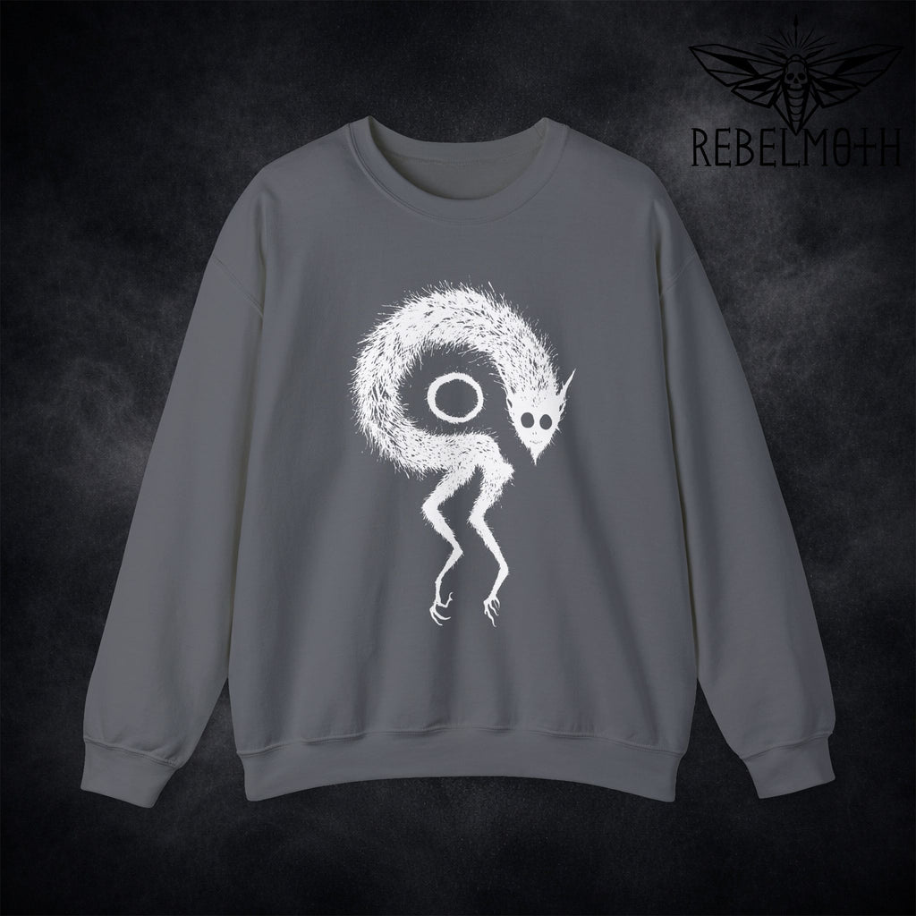 Goth Monster Sweatshirt – Weird Demon Graphic Crewneck