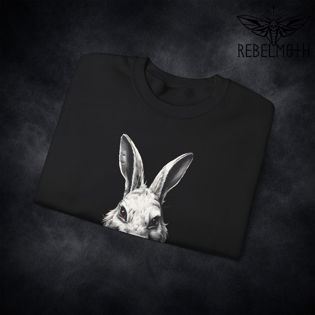 Horror Rabbit Sweatshirt – Gothic Bunny Crewneck
