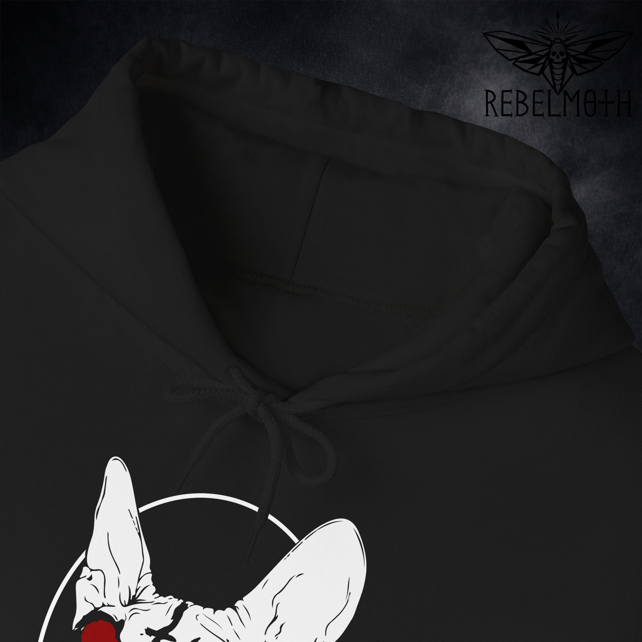 Sphynx Cat Black Metal Hoodie