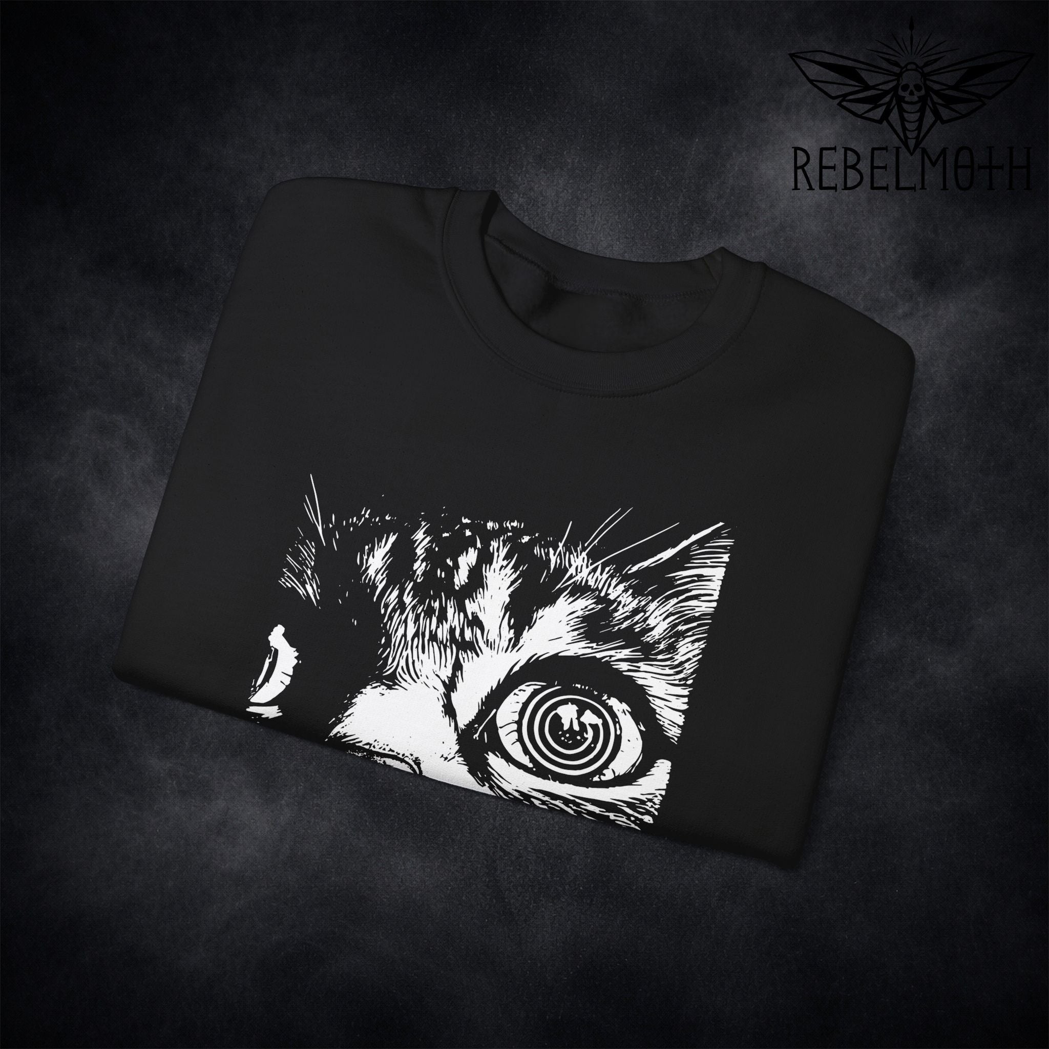 Psychedelic Cat Sweatshirt – Grunge Alt Crewneck