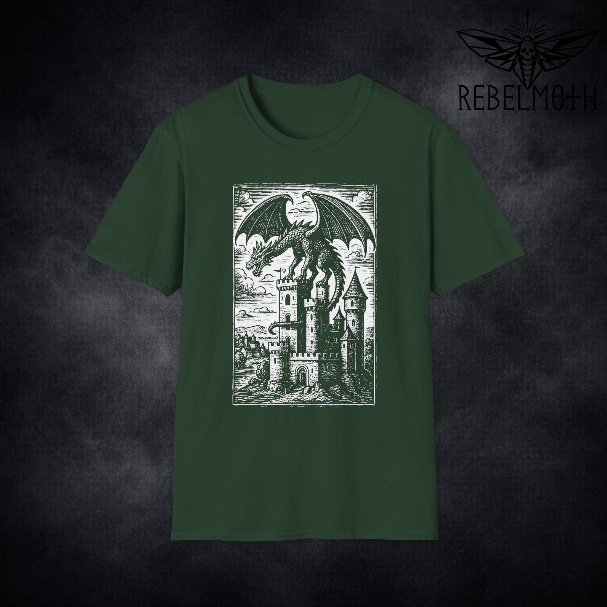 Medieval Dragon Castle T-Shirt