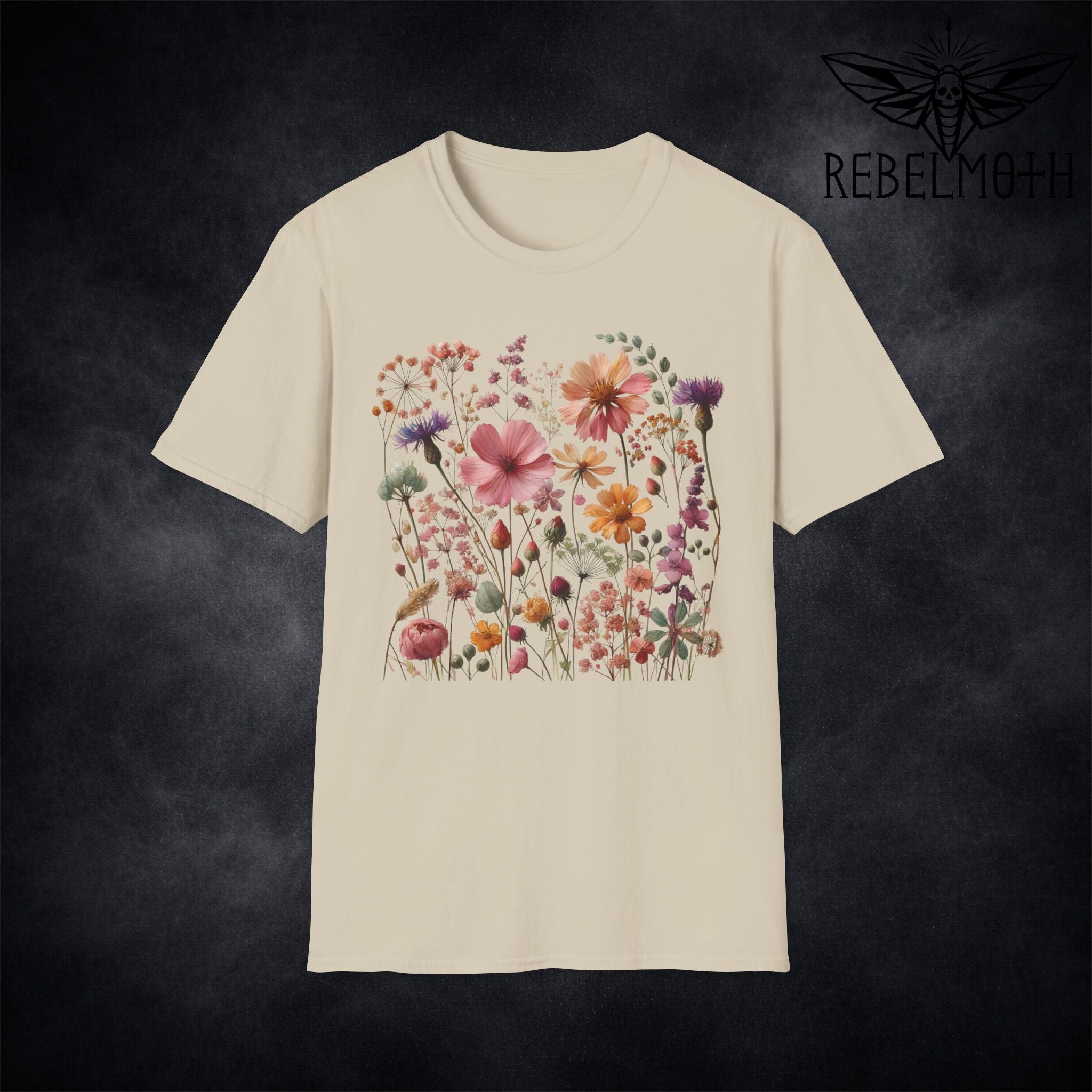 Wildflower T-Shirt – Soft Goth Nature Graphic Tee