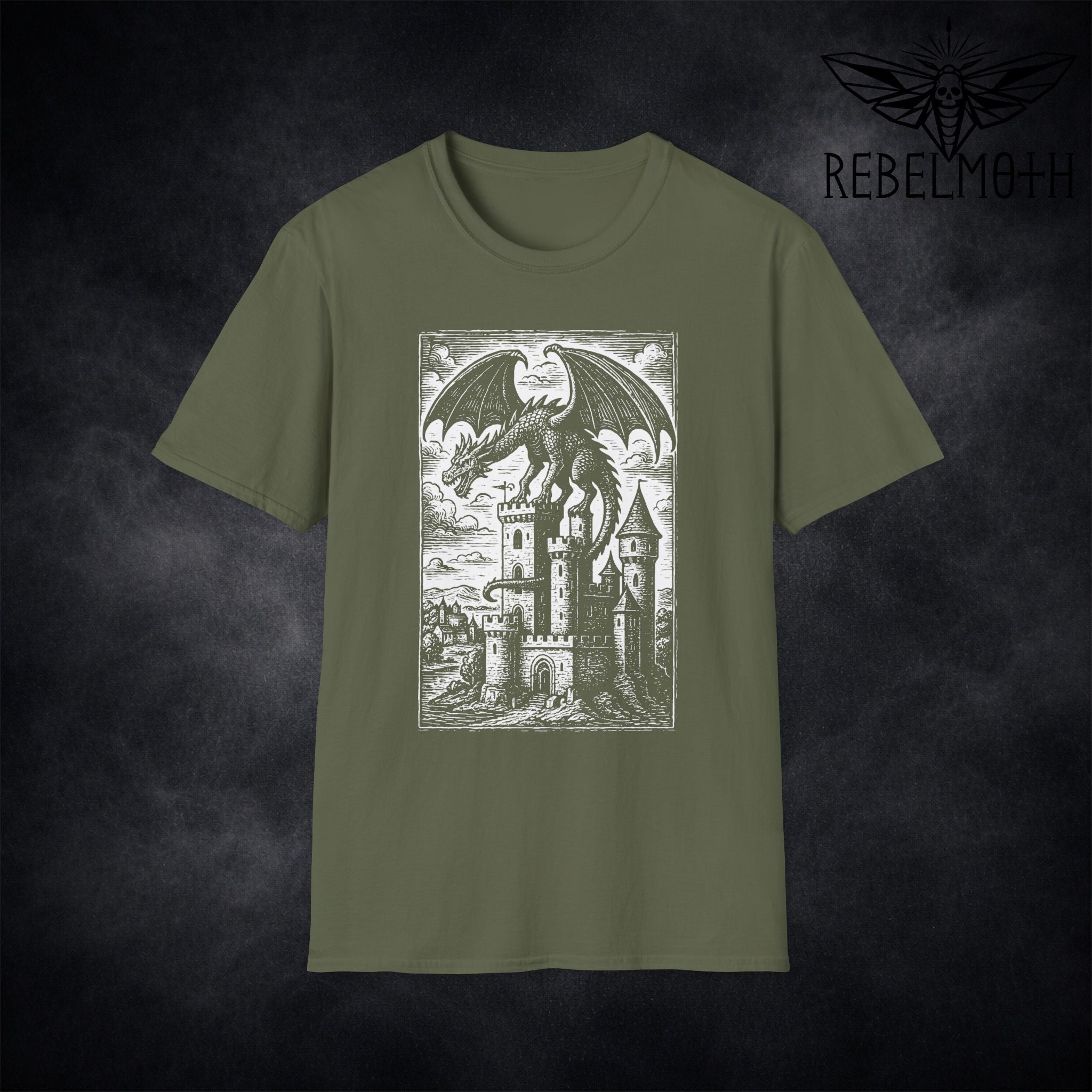 Medieval Dragon Castle T-Shirt