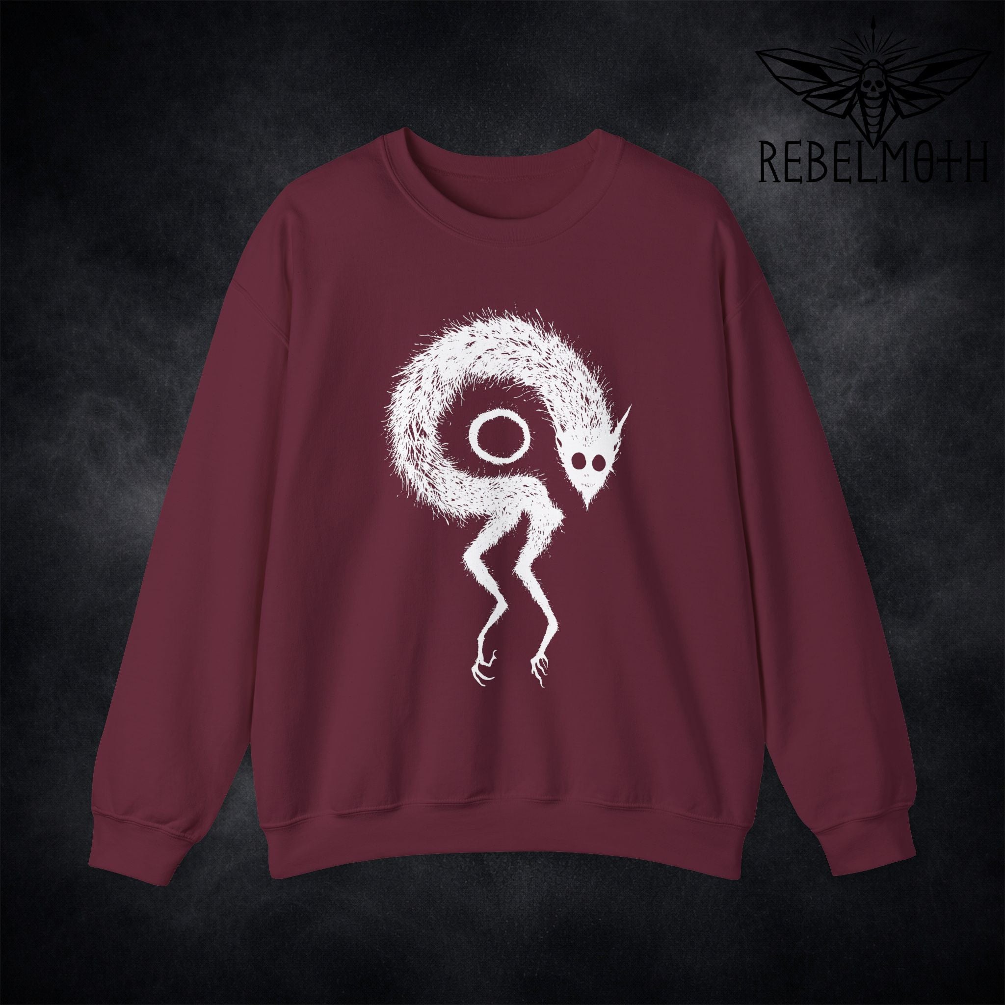 Goth Monster Sweatshirt – Weird Demon Graphic Crewneck