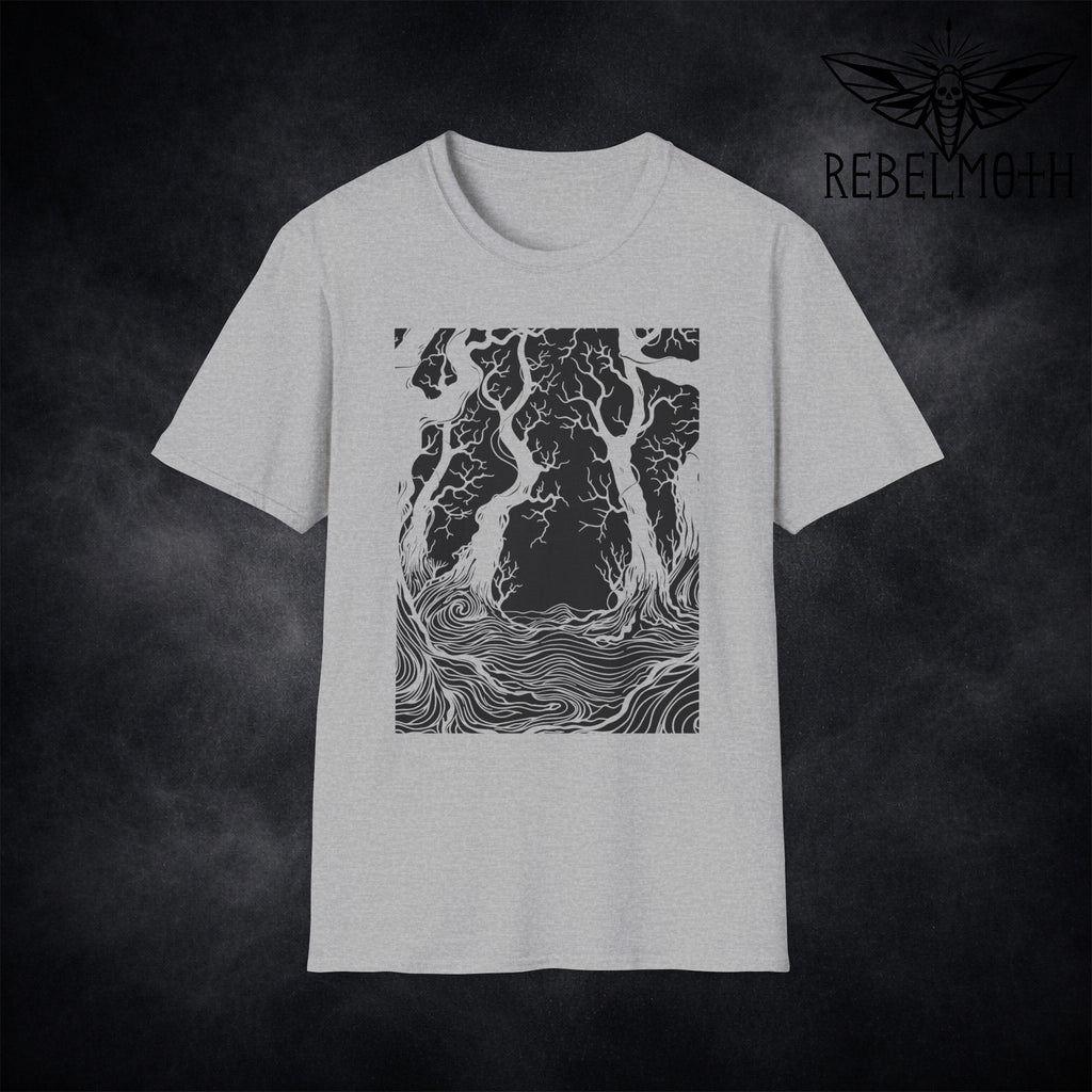 Mystic Forest Trees T-Shirt – Dark Goth Graphic Tee