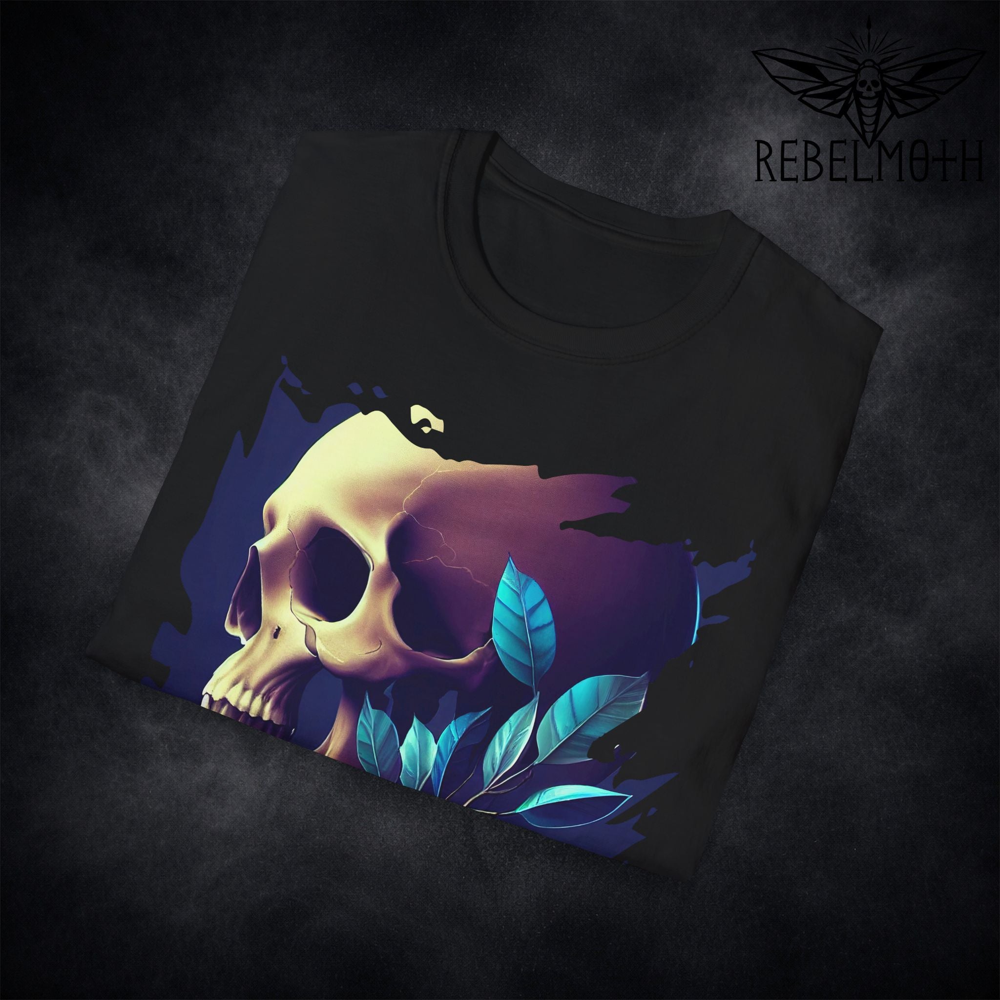 Dark Floral Skull T-Shirt
