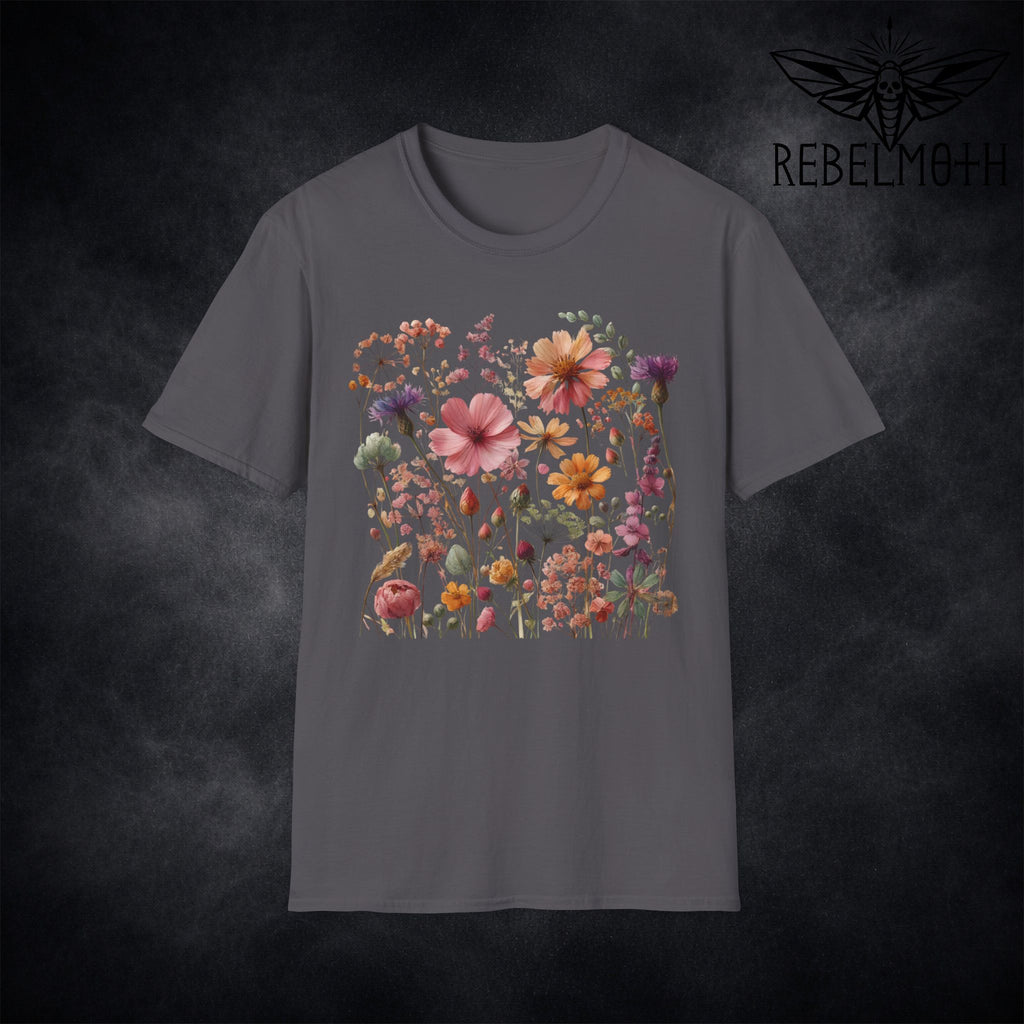 Wildflower T-Shirt – Soft Goth Nature Graphic Tee