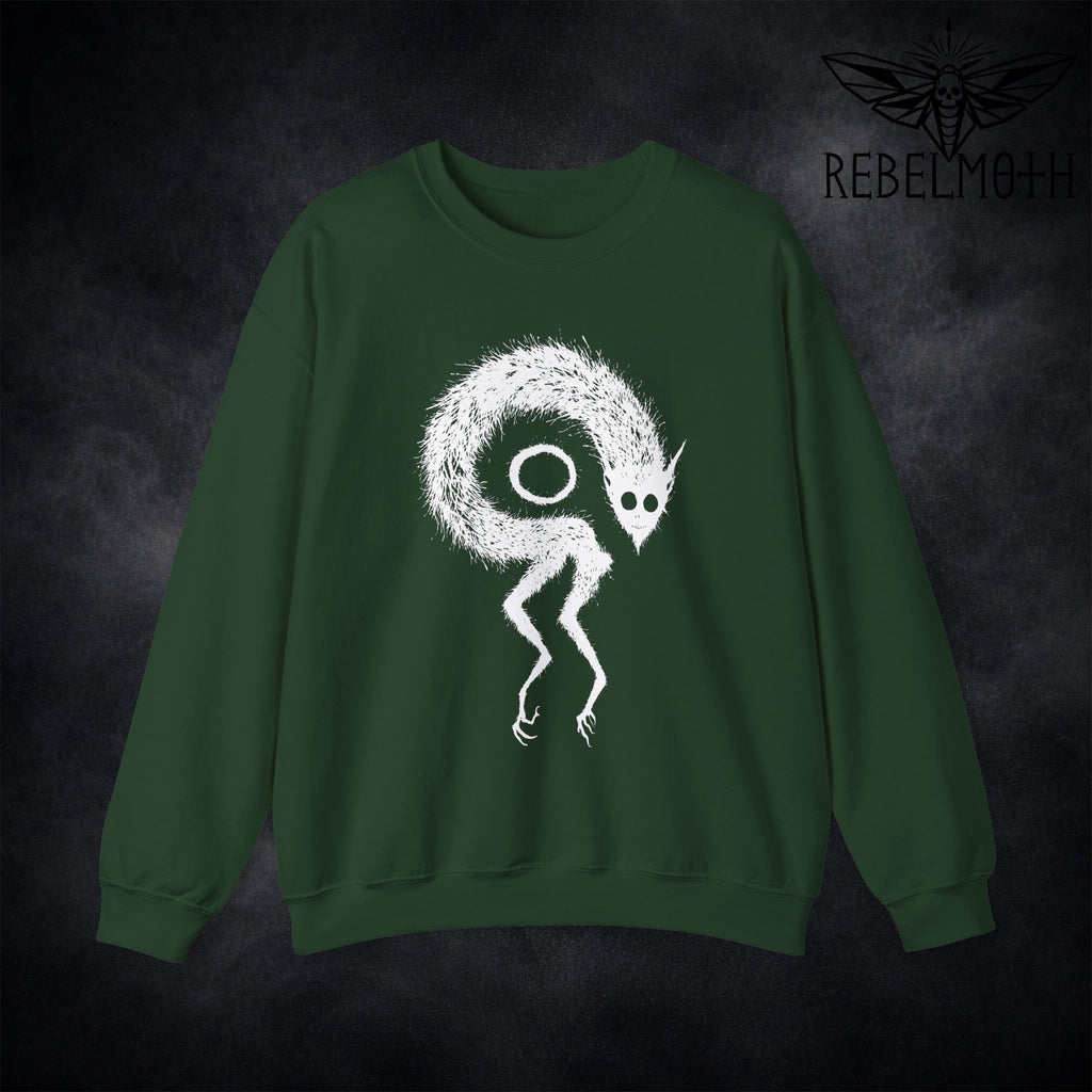 Goth Monster Sweatshirt – Weird Demon Graphic Crewneck