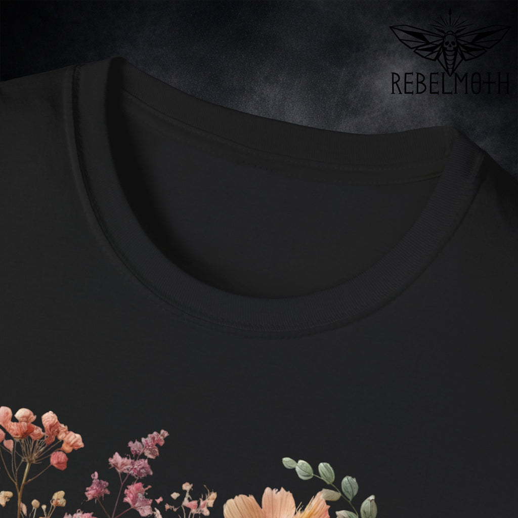 Wildflower T-Shirt – Soft Goth Nature Graphic Tee