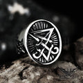 Sigil of Lucifer Occult Ring – Stainless Steel Gothic Signet Ring