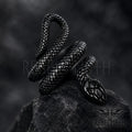 Black Gothic Snake Ring made of stainless steel