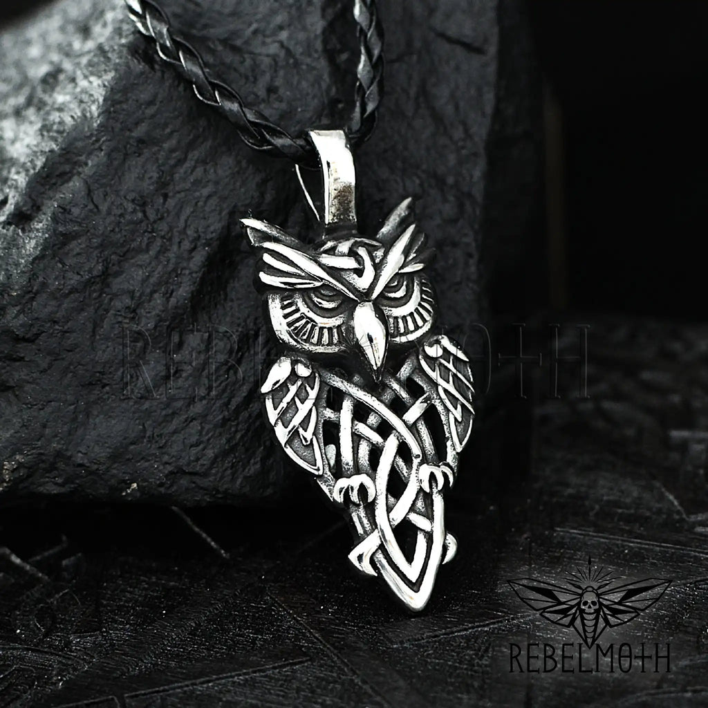 Gothic Owl Necklace - 316L Stainless Steel