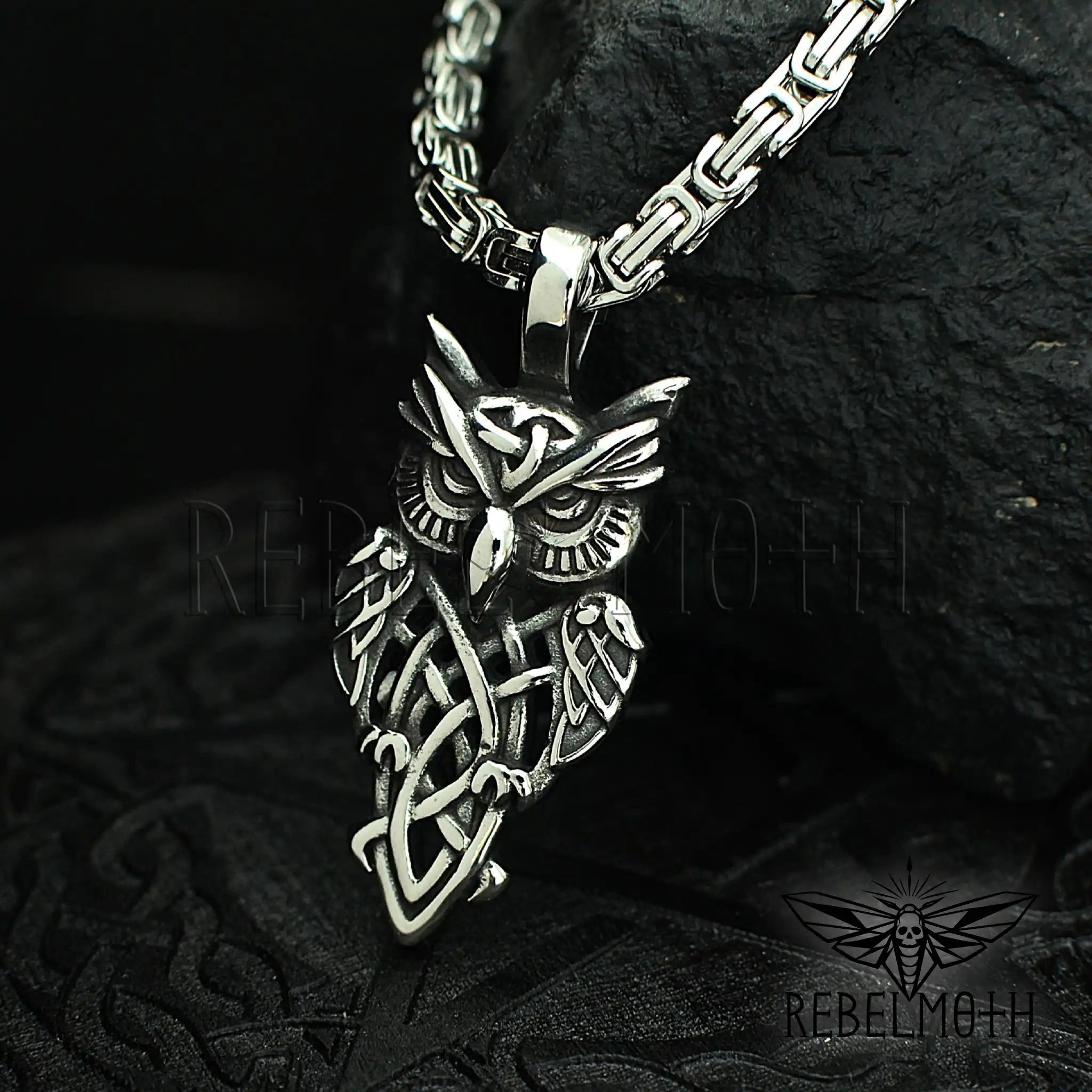 Gothic Owl Necklace - 316L Stainless Steel