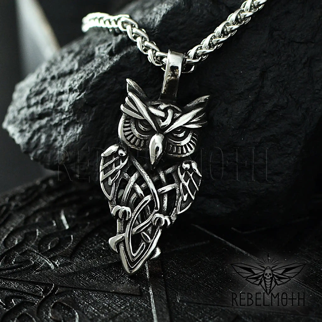 Gothic Owl Necklace - 316L Stainless Steel