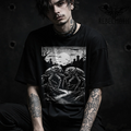 Cockroach grunge t-shirt with a bold roach night scene under the moon.
