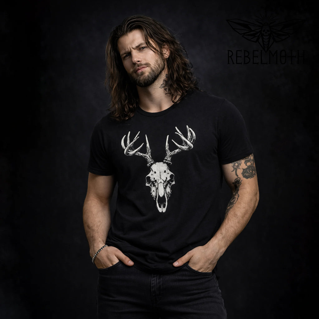 Gothic Deer Skull T-Shirt
