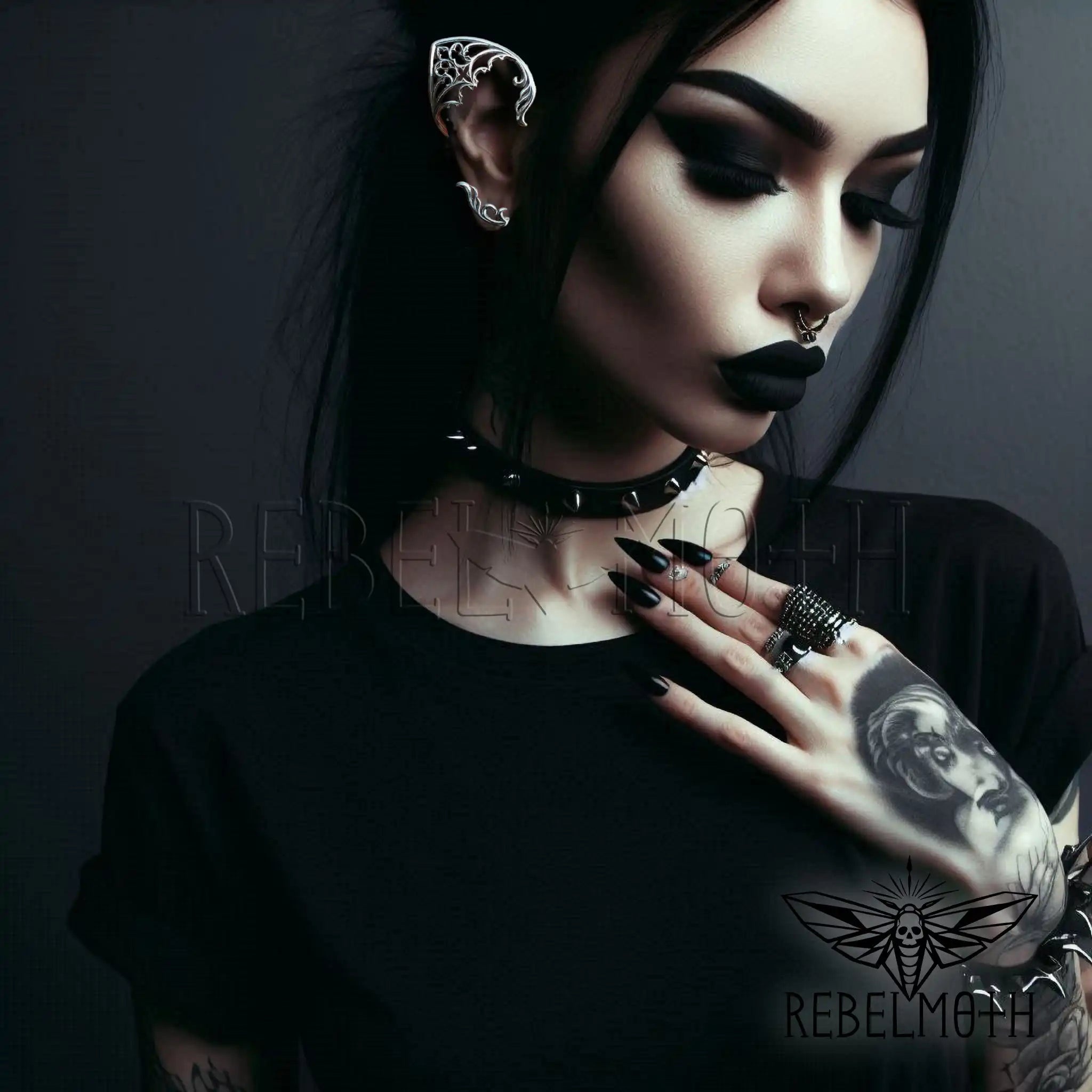 Gothic Elf Ear Cuff – No Piercing Stainless Steel Ear Wrap