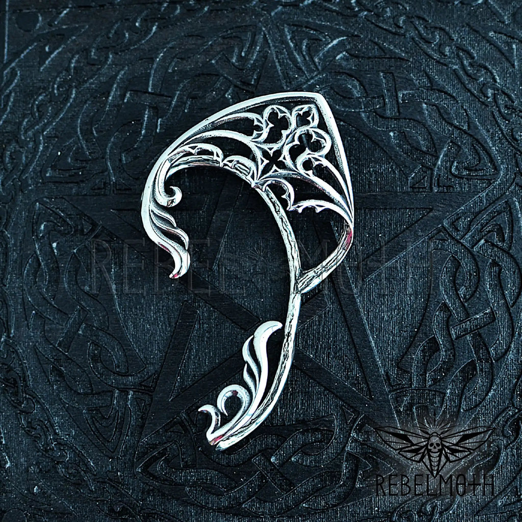 Gothic Elf Ear Cuff – No Piercing Stainless Steel Ear Wrap