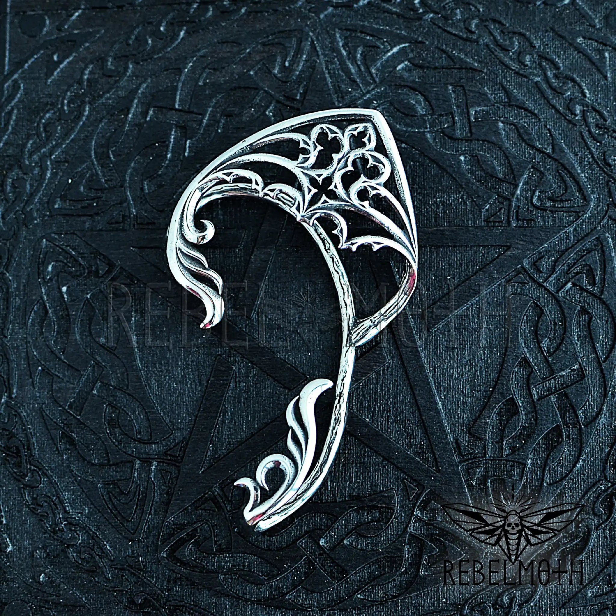 Gothic Elf Ear Cuff – No Piercing Stainless Steel Ear Wrap