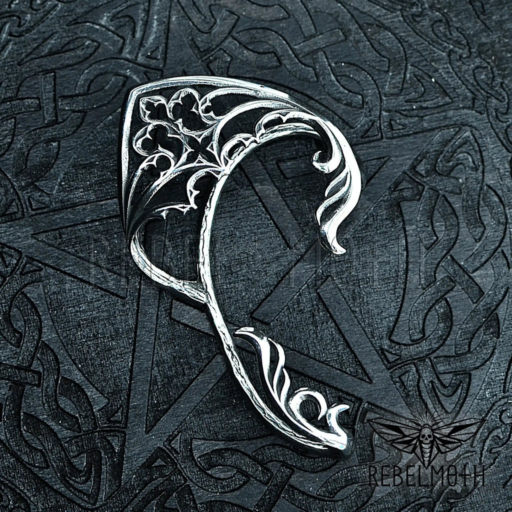 Gothic Elf Ear Cuff – No Piercing Stainless Steel Ear Wrap