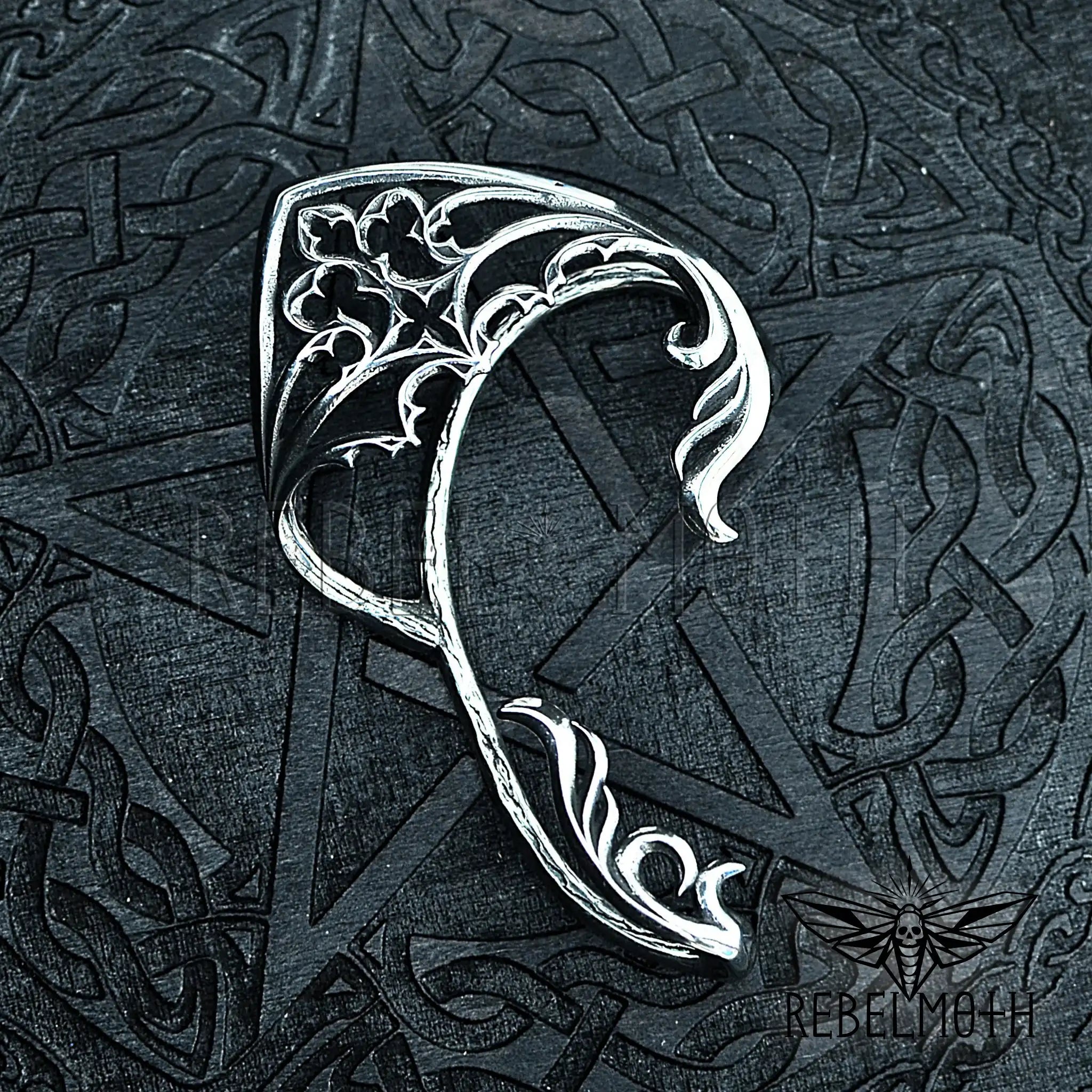 Gothic Elf Ear Cuff – No Piercing Stainless Steel Ear Wrap