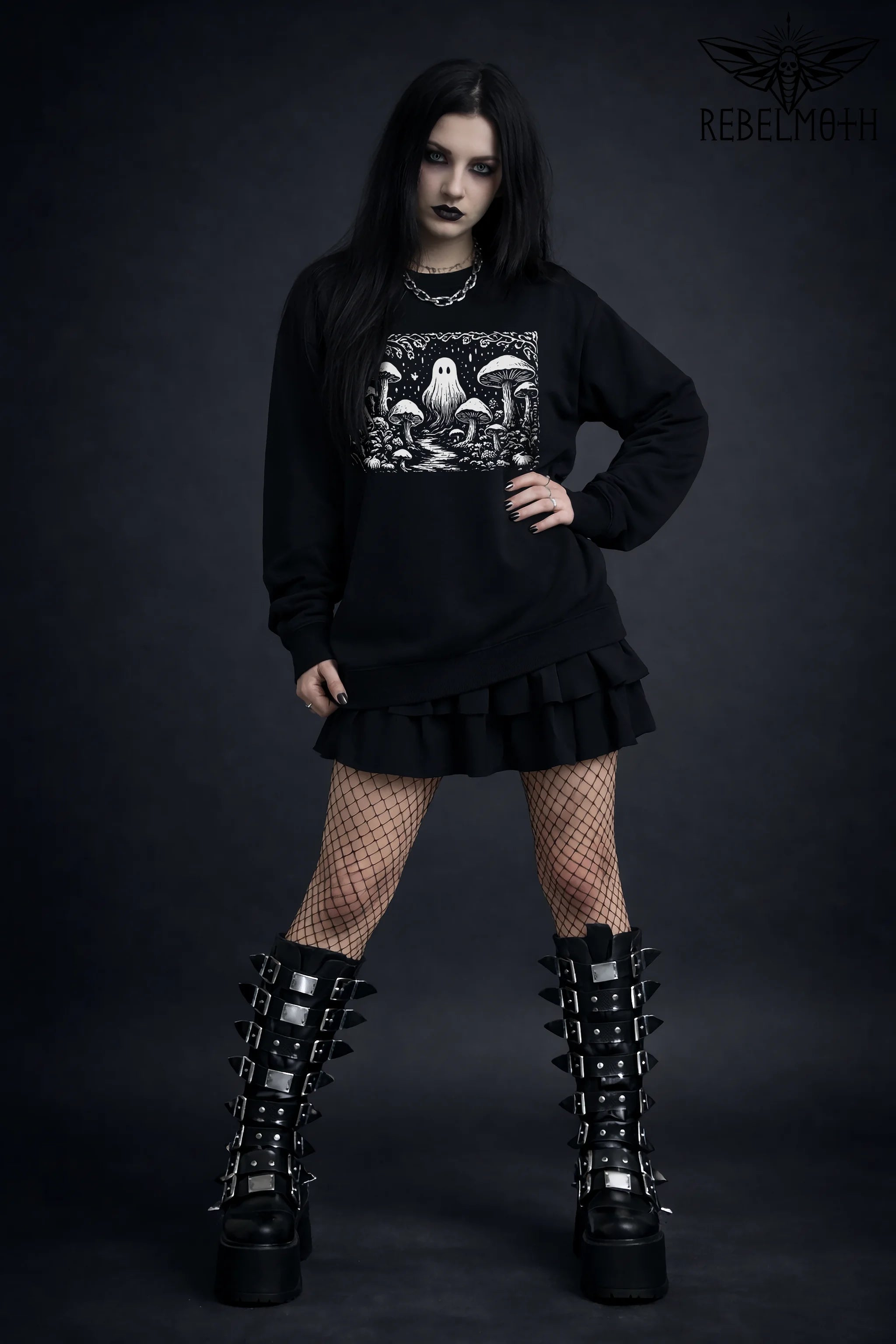 Mushroom Forest Ghost Sweatshirt