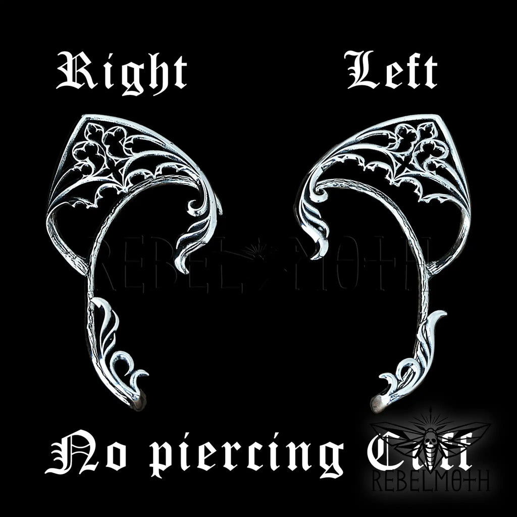 Gothic Elf Ear Cuff – No Piercing Stainless Steel Ear Wrap