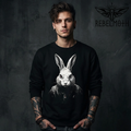 Gothic Rabbit Crewneck Sweatshirt – Weird Horror Bunny, Dark Streetwear